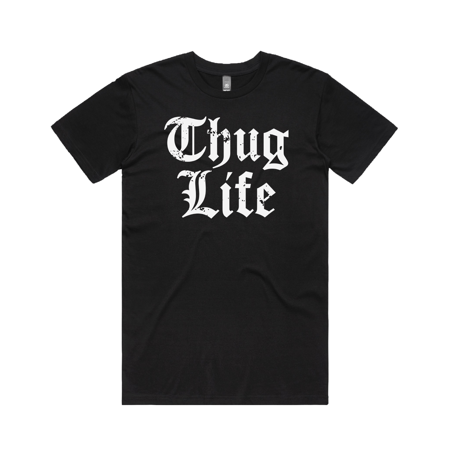 S / Black / Large Front Design Thug Life 🖕🏾 - Men's T Shirt