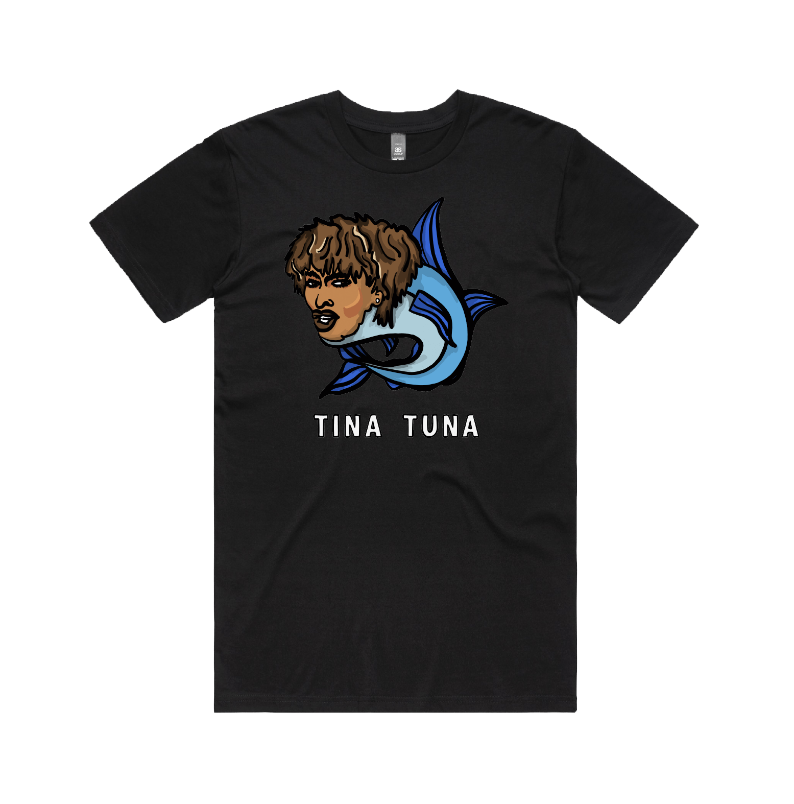 S / Black / Large Front Design Tina Tuna 🐟 - Men's T Shirt