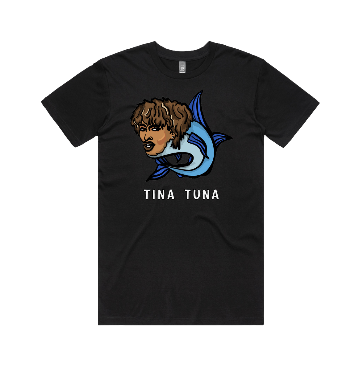 S / Black / Large Front Design Tina Tuna 🐟 - Men's T Shirt