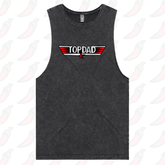 S / Black / Large Front Design Top Dad 🕶️ - Tank