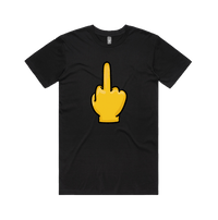 S / Black / Large Front Design Up Yours 🖕 - Men's T Shirt