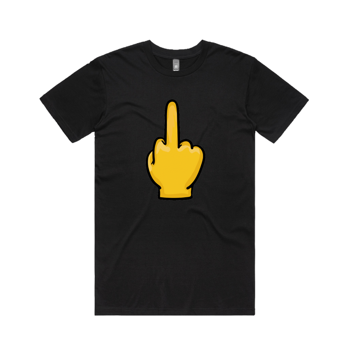 S / Black / Large Front Design Up Yours 🖕 - Men's T Shirt