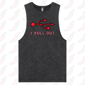 S / Black / Large Front Design USB PULL OUT 🔌 – Tank