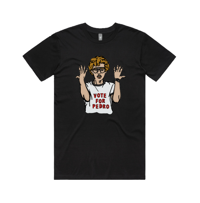 S / Black / Large Front Design Vote for Pedro 👓 - Men's T Shirt