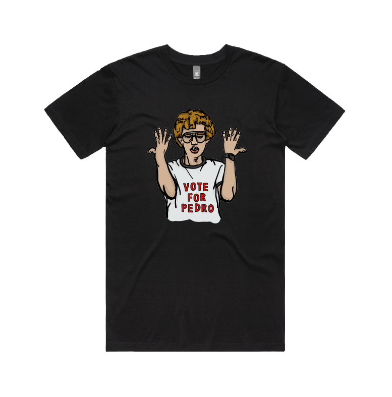 S / Black / Large Front Design Vote for Pedro 👓 - Men's T Shirt