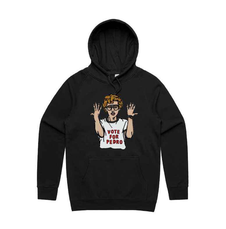 S / Black / Large Front Design Vote for Pedro 👓 - Unisex Hoodie