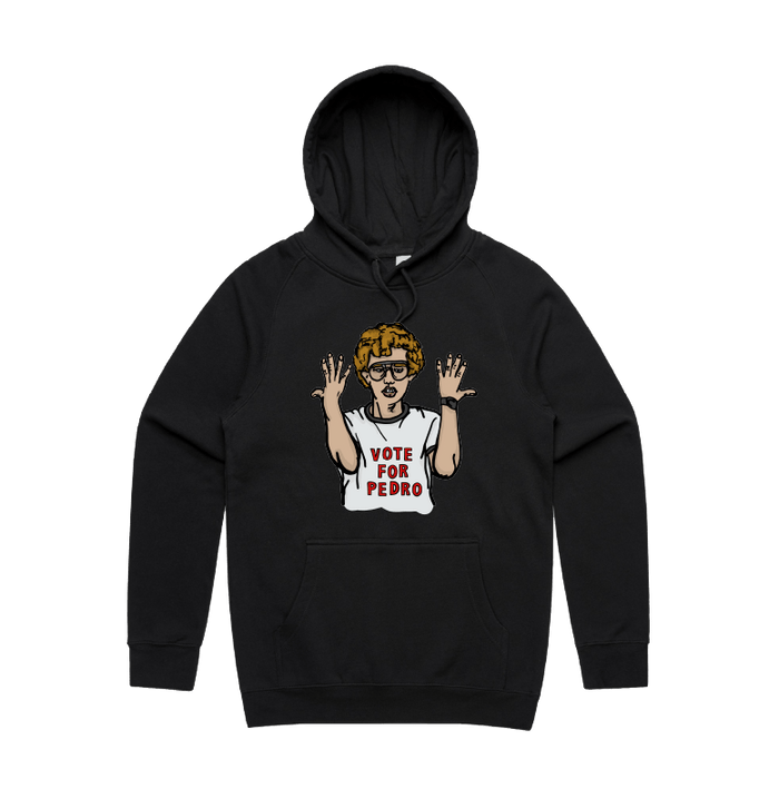 S / Black / Large Front Design Vote for Pedro 👓 - Unisex Hoodie