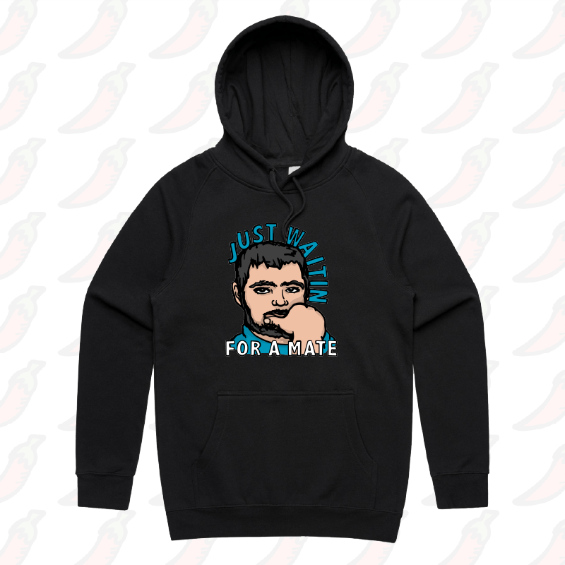 S / Black / Large Front Design Waiting for a Mate 🚨 - Unisex Hoodie