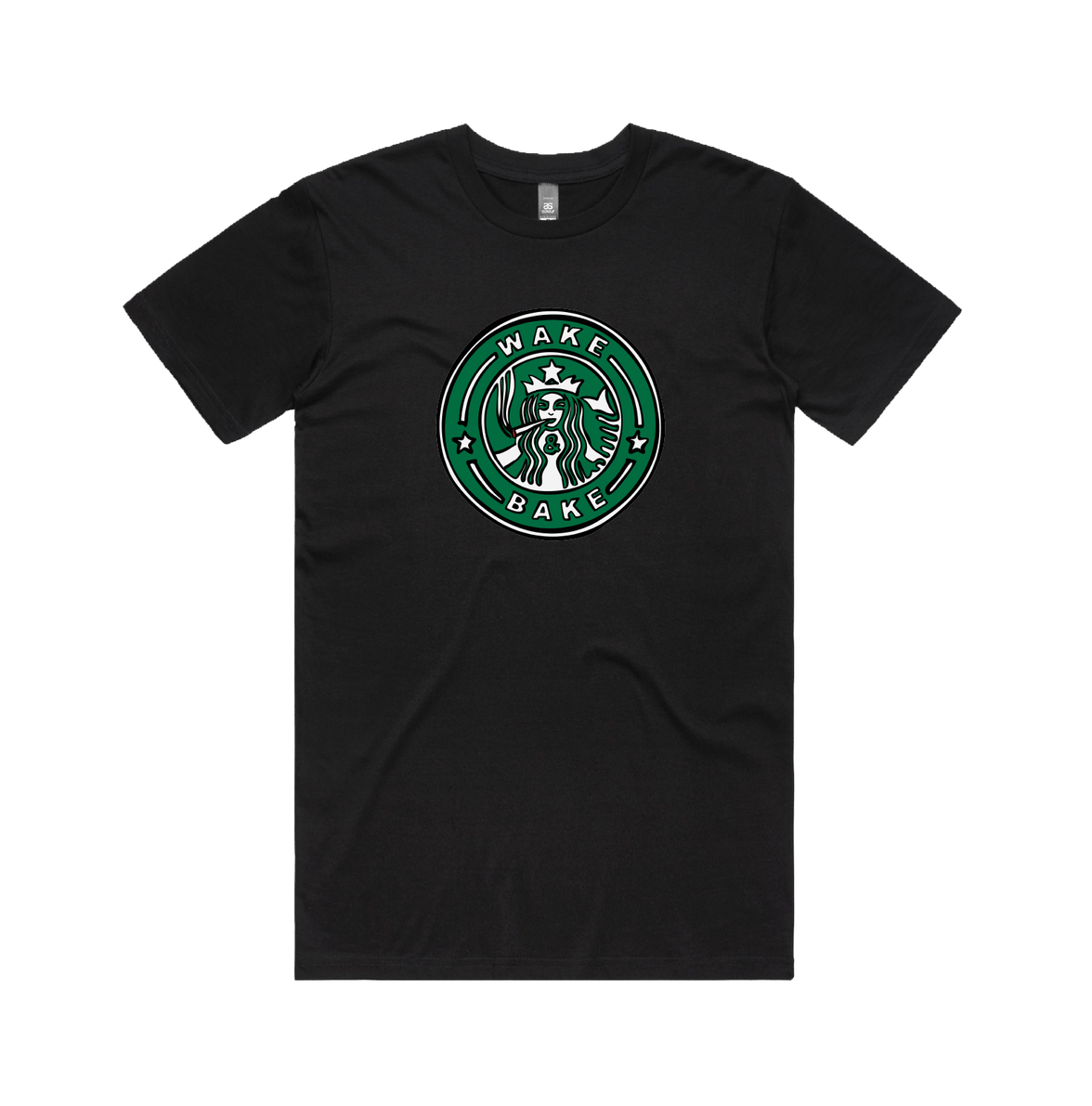 S / Black / Large Front Design Wake & Bake 🚬 - Men's T Shirt