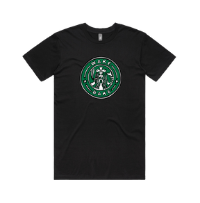 S / Black / Large Front Design Wake & Bake 🚬 - Men's T Shirt