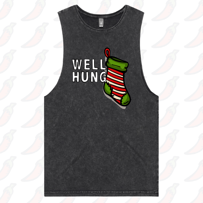 S / Black / Large Front Design Well Hung 🧦🎄- Tank