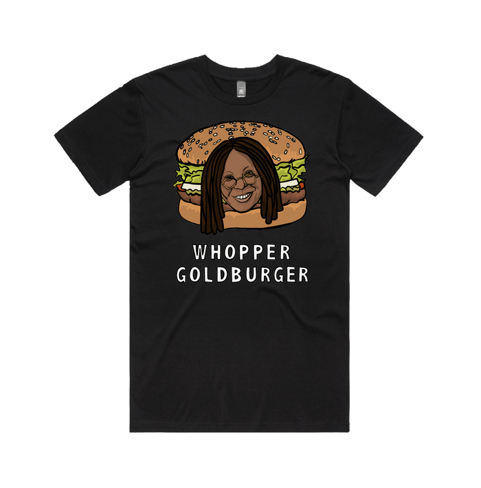 S / Black / Large Front Design Whopper Goldburger 🍔 - Men's T Shirt