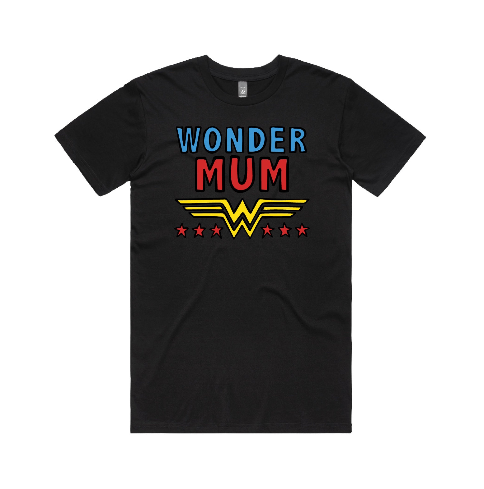 S / Black / Large Front Design Wondermum 🦸‍♀️ - Men's (Unisex) T Shirt
