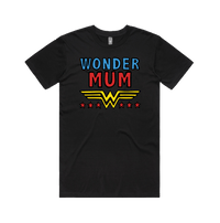 S / Black / Large Front Design Wondermum 🦸‍♀️ - Men's (Unisex) T Shirt