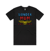 S / Black / Large Front Design Wondermum 🦸‍♀️ - Men's (Unisex) T Shirt