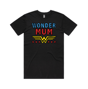 S / Black / Large Front Design Wondermum 🦸‍♀️ - Men's (Unisex) T Shirt