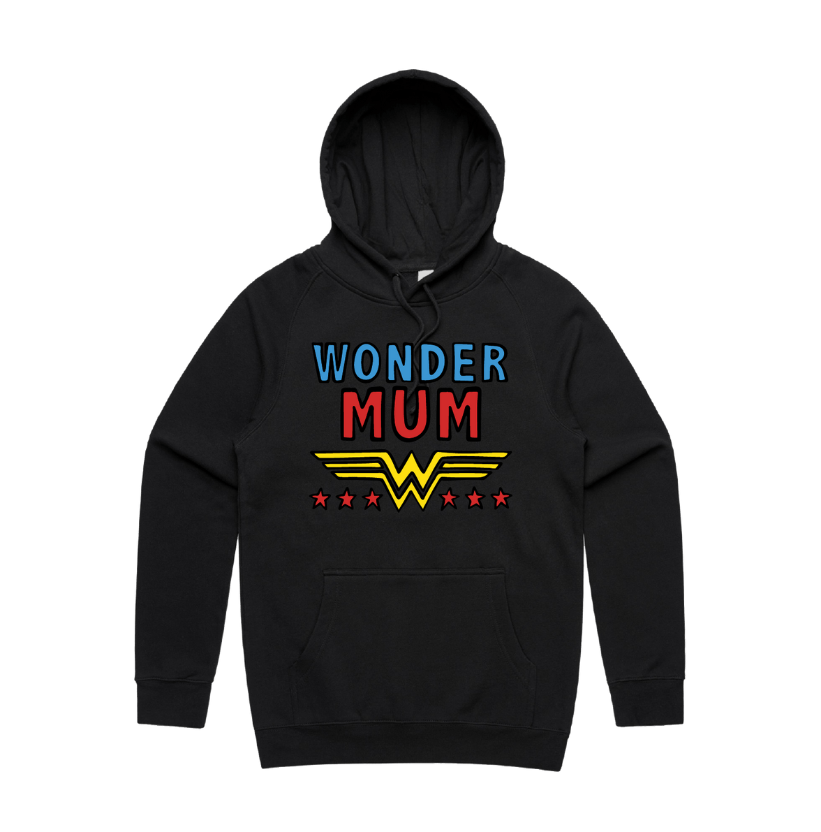 S / Black / Large Front Design Wondermum 🦸‍♀️ - Unisex Hoodie