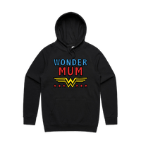 S / Black / Large Front Design Wondermum 🦸‍♀️ - Unisex Hoodie