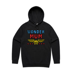 S / Black / Large Front Design Wondermum 🦸‍♀️ - Unisex Hoodie