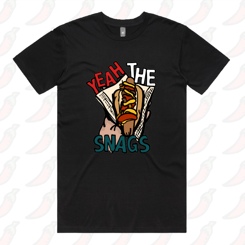 S / Black / Large Front Design Yeah the Snags! (YTS!) 🌭 - Men's T Shirt