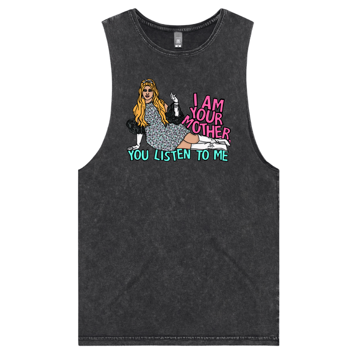 S / Black / Large Front Design You Listen To Me 🎤🎶 - Tank
