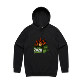 S / Black / Large Front Print 2020 Dumpster Fire 🗑️ - Unisex Hoodie