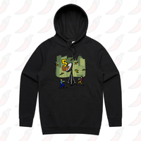 S / Black / Large Front Print 5G Zombie 📡🧟‍♂️ - Unisex Hoodie