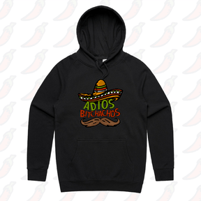 S / Black / Large Front Print Adios Bitchachos 🌮 - Unisex Hoodie