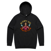 S / Black / Large Front Print Always Use Protection 🧤 - Unisex Hoodie