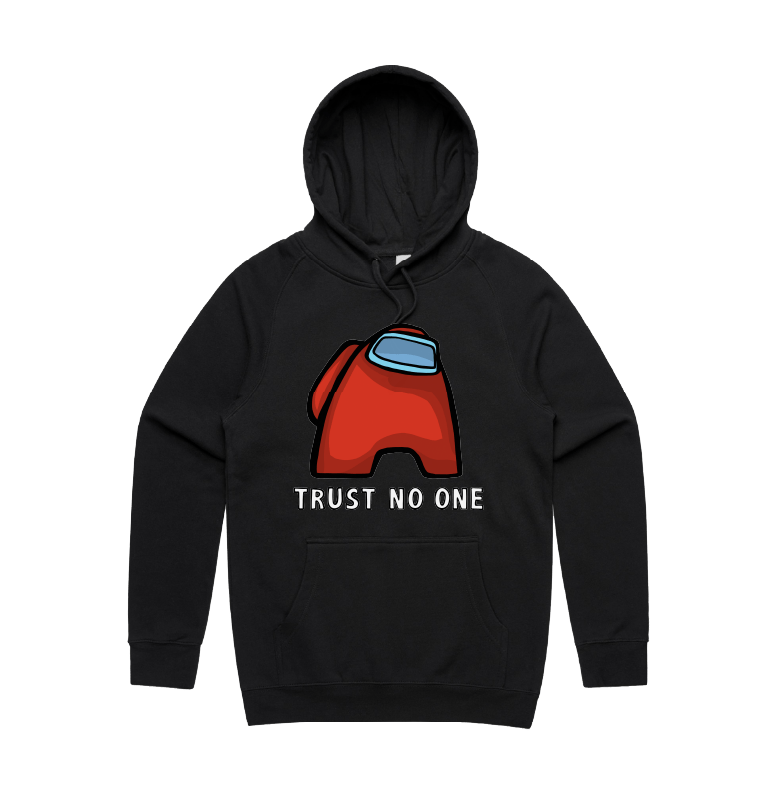 S / Black / Large Front Print Among Us 👨‍🚀 - Unisex Hoodie