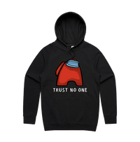 S / Black / Large Front Print Among Us 👨‍🚀 - Unisex Hoodie