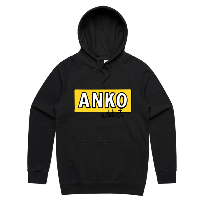 S / Black / Large Front Print ANKO Addict 💉 - Unisex Hoodie