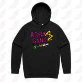 S / Black / Large Front Print Astra Gang 💉 - Unisex Hoodie