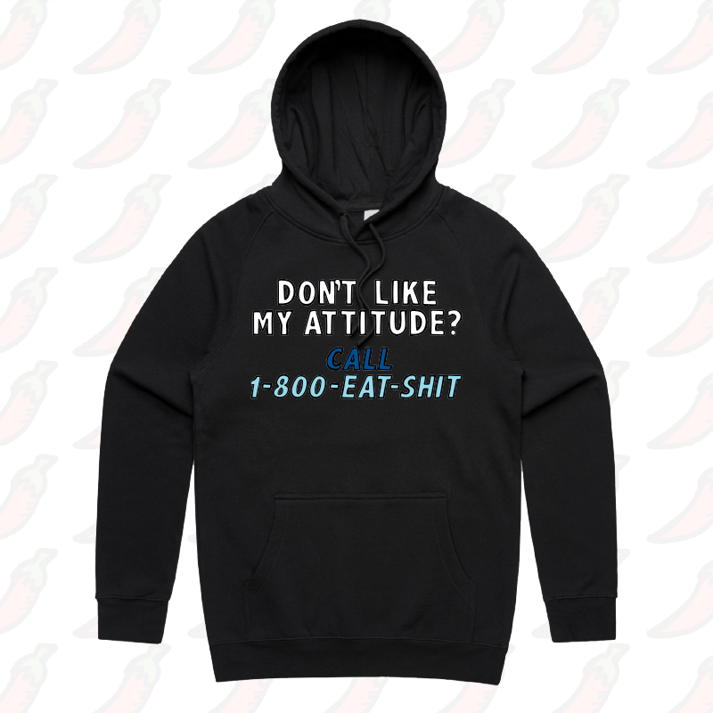 S / Black / Large Front Print Attitude ☎️ - Unisex Hoodie