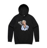 S / Black / Large Front Print Barking Dog Man 🗣️ - Unisex Hoodie