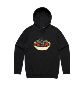 S / Black / Large Front Print Bat Soup 🦇 - Unisex Hoodie