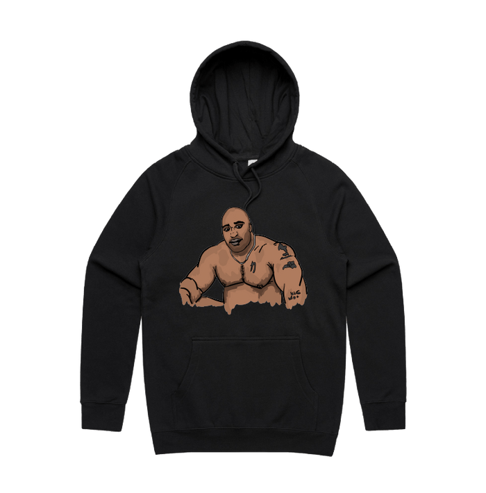 S / Black / Large Front Print Big Barry 🍆 - Unisex Hoodie