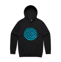 S / Black / Large Front Print Blue Waffle 🧇🤮 - Unisex Hoodie