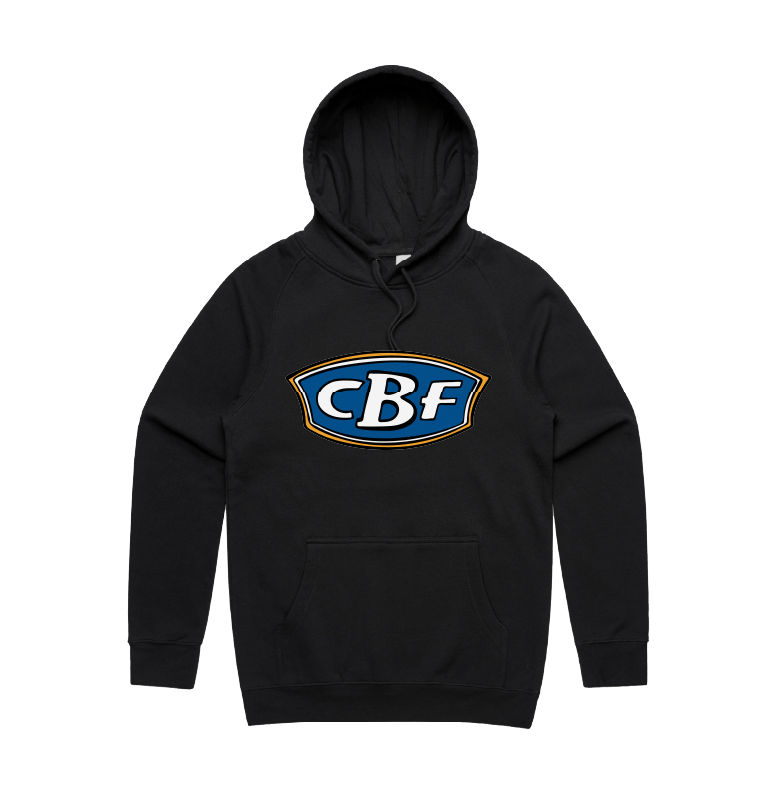 S / Black / Large Front Print CBF ⛺🚤🎣 - Unisex Hoodie