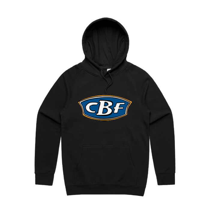 S / Black / Large Front Print CBF ⛺🚤🎣 - Unisex Hoodie
