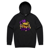 S / Black / Large Front Print Cob Queen 👑🍞 – Unisex Hoodie