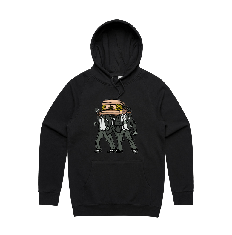 S / Black / Large Front Print Coffin Dance ⚰️ - Unisex Hoodie