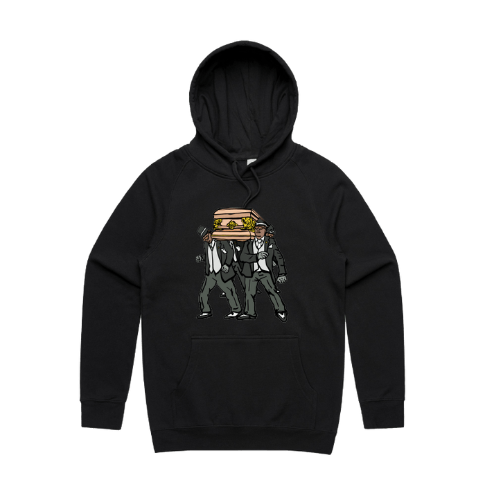 S / Black / Large Front Print Coffin Dance ⚰️ - Unisex Hoodie