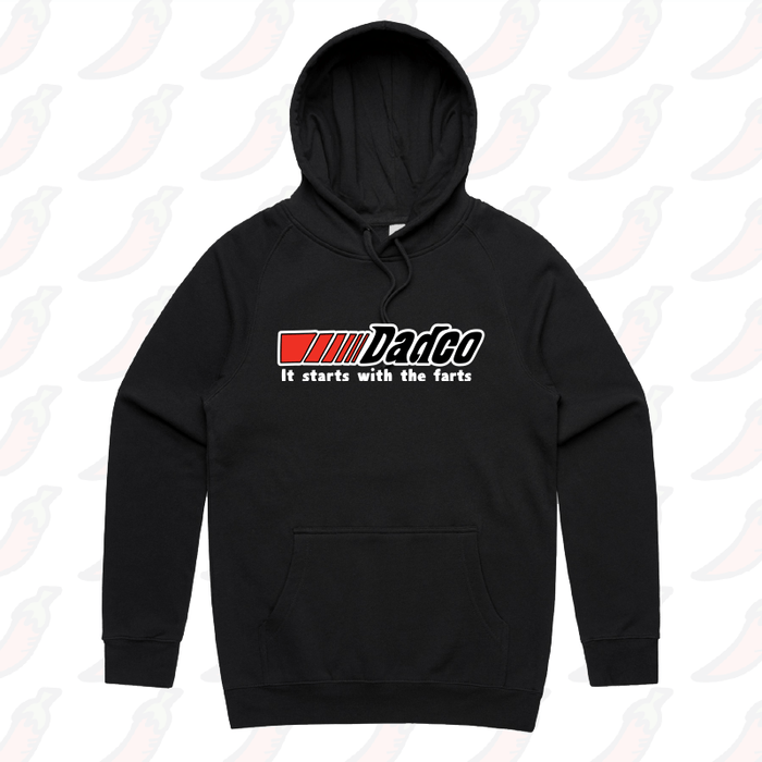 S / Black / Large Front Print Dadco 🔧💨 – Unisex Hoodie