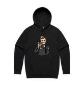 S / Black / Large Front Print DiCaprio Gatsby Cheers 🍸 - Unisex Hoodie