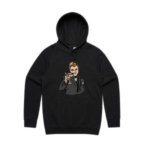 S / Black / Large Front Print DiCaprio Gatsby Cheers 🍸 - Unisex Hoodie