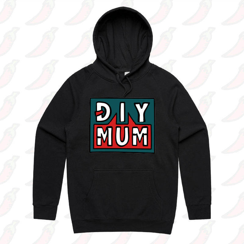 S / Black / Large Front Print DIY Mum 🔨 – Unisex Hoodie