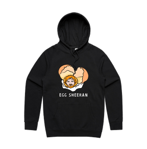S / Black / Large Front Print Egg Sheeran 🥚 - Unisex Hoodie