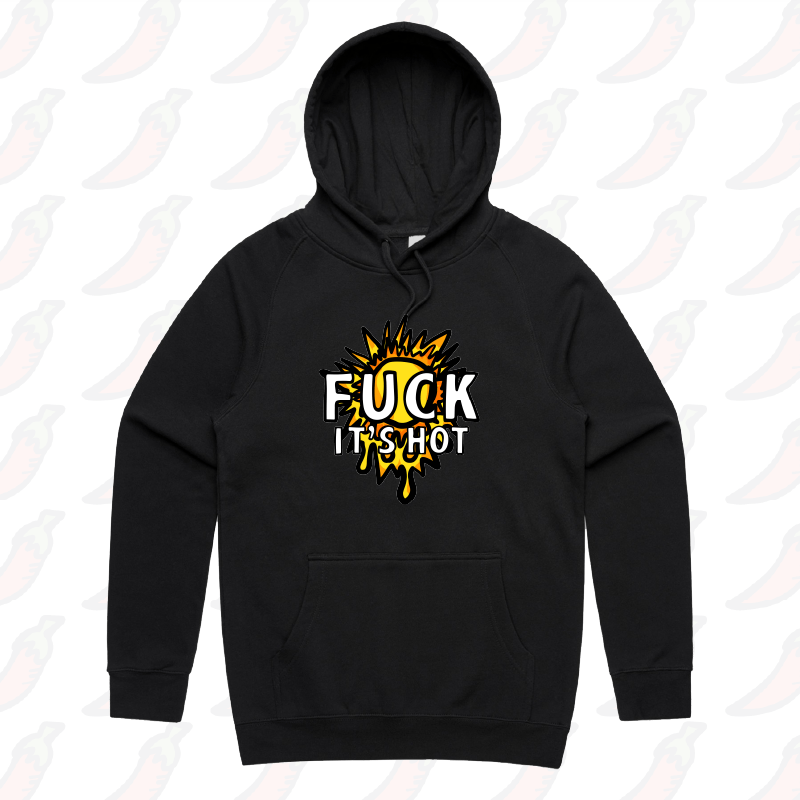 S / Black / Large Front Print F It’s Hot ☀🤬 - Unisex Hoodie