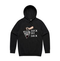 S / Black / Large Front Print Goon Sack 🍷 - Unisex Hoodie